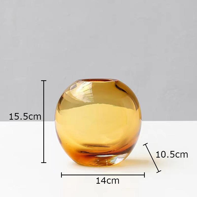 Gradient Color Glass Vase Transparent Round Flowers Pots Desk Decoration Flower Arrangement Floral Vases Room Aesthetic Decor
Gradient Color Glass Vase Transparent Round Flowers Pots Desk Decoration Flower Arrangement Floral Vases Room Aesthetic Decor