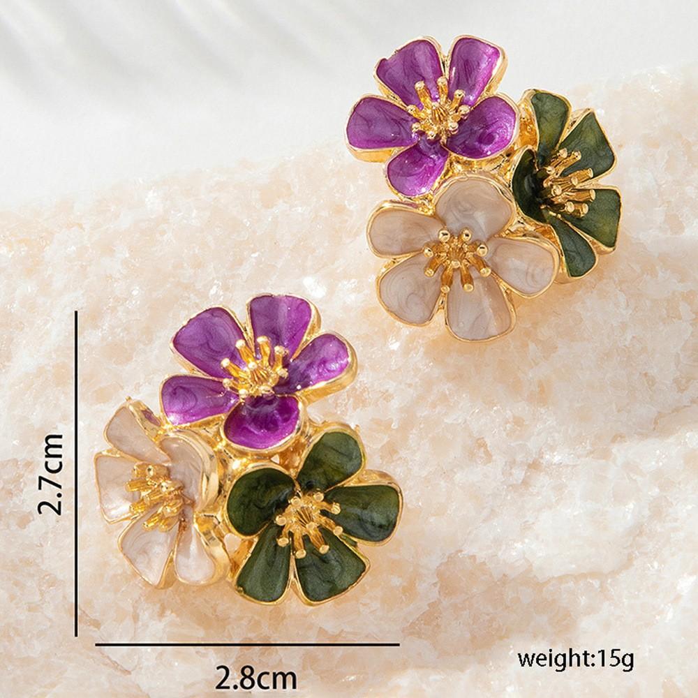 New Fashion Sweet Design Spring/Summer Oil Dripping Enamel Flower Light Luxury High End Earrings Party Gifts for Women Zircon
New Fashion Sweet Design Spring/Summer Oil Dripping Enamel Flower Light Luxury High End Earrings Party Gifts for Women Zircon