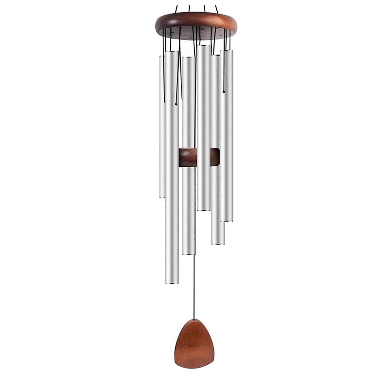 Metal Windchime Aluminum Windbell Wind Chimes 6 Rods Chimes Home Decoration Craft Garden Patio Silver
Metal Windchime Aluminum Windbell Wind Chimes 6 Rods Chimes Home Decoration Craft Garden Patio Silver