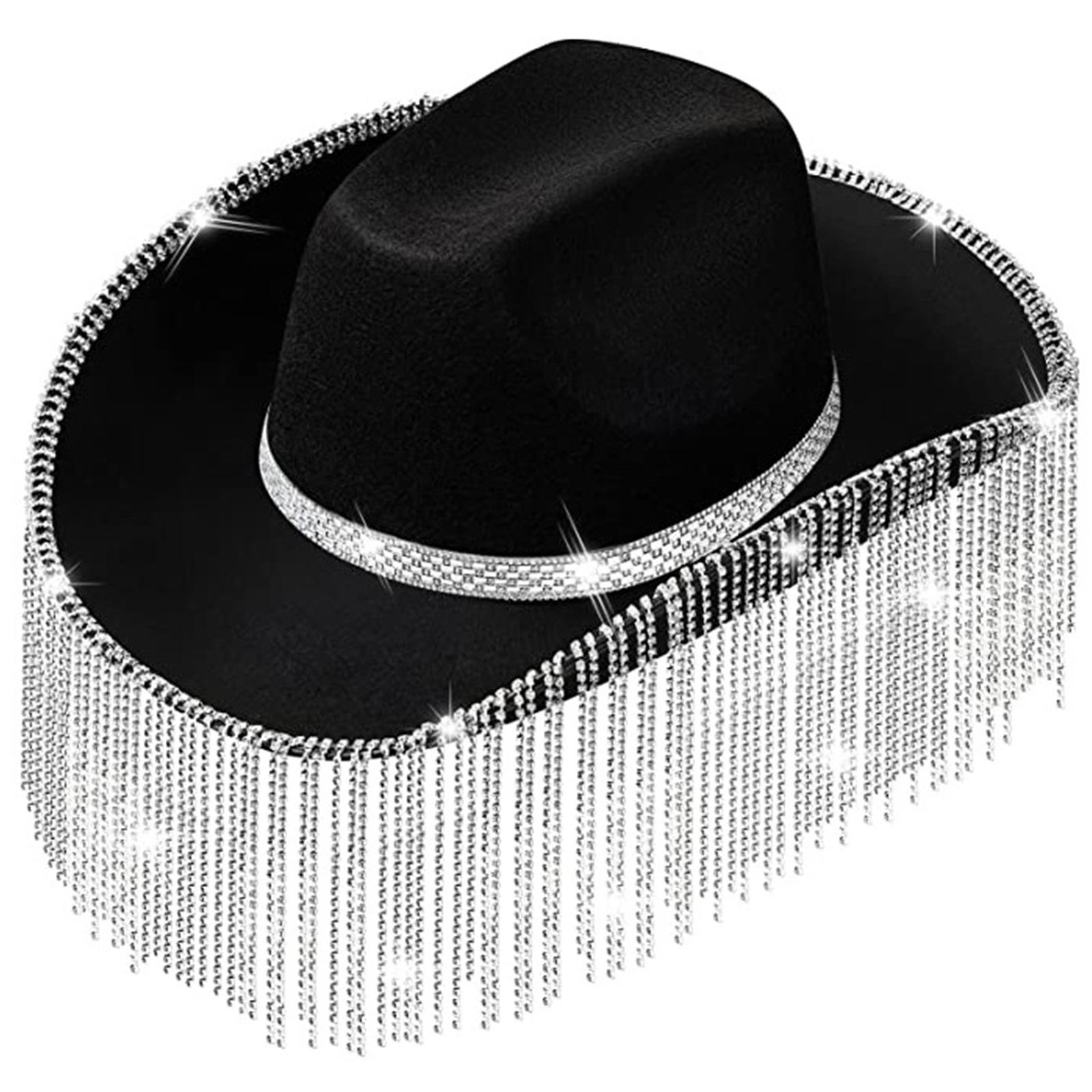 Cowgirl Hat Rhinestones Fringe Glitter Rave Disco Hats for Halloween Dress Up Cosplays Party Costume Accessories чёрный
Cowgirl Hat Rhinestones Fringe Glitter Rave Disco Hats for Halloween Dress Up Cosplays Party Costume Accessories чёрный