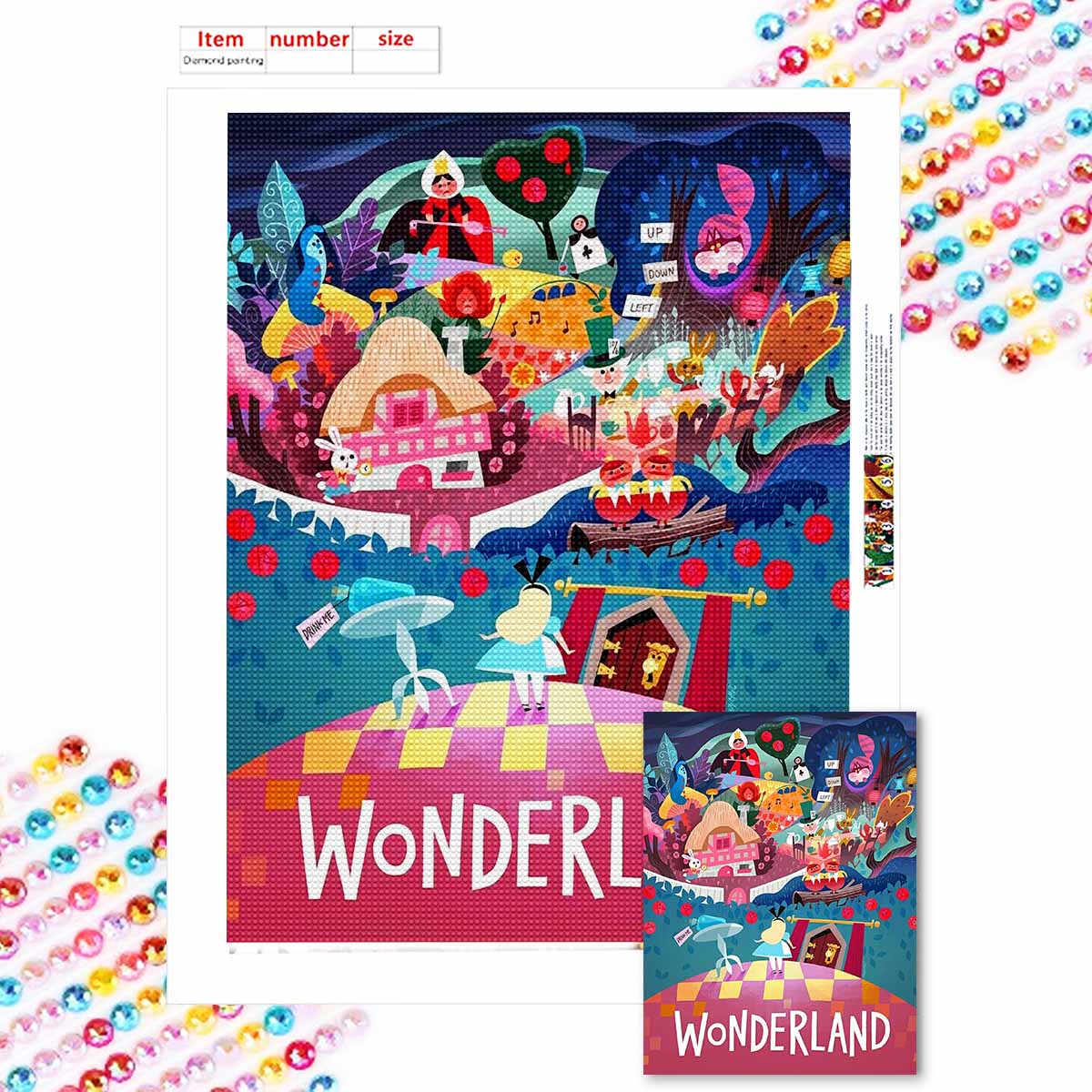 Full Round Diamond Painting Wonderland Art Rhinestone Picture Mosaic DIY 5D Cross Stitch Embroidery Home Decoration Round 20x30cm
Full Round Diamond Painting Wonderland Art Rhinestone Picture Mosaic DIY 5D Cross Stitch Embroidery Home Decoration Round 20x30cm
