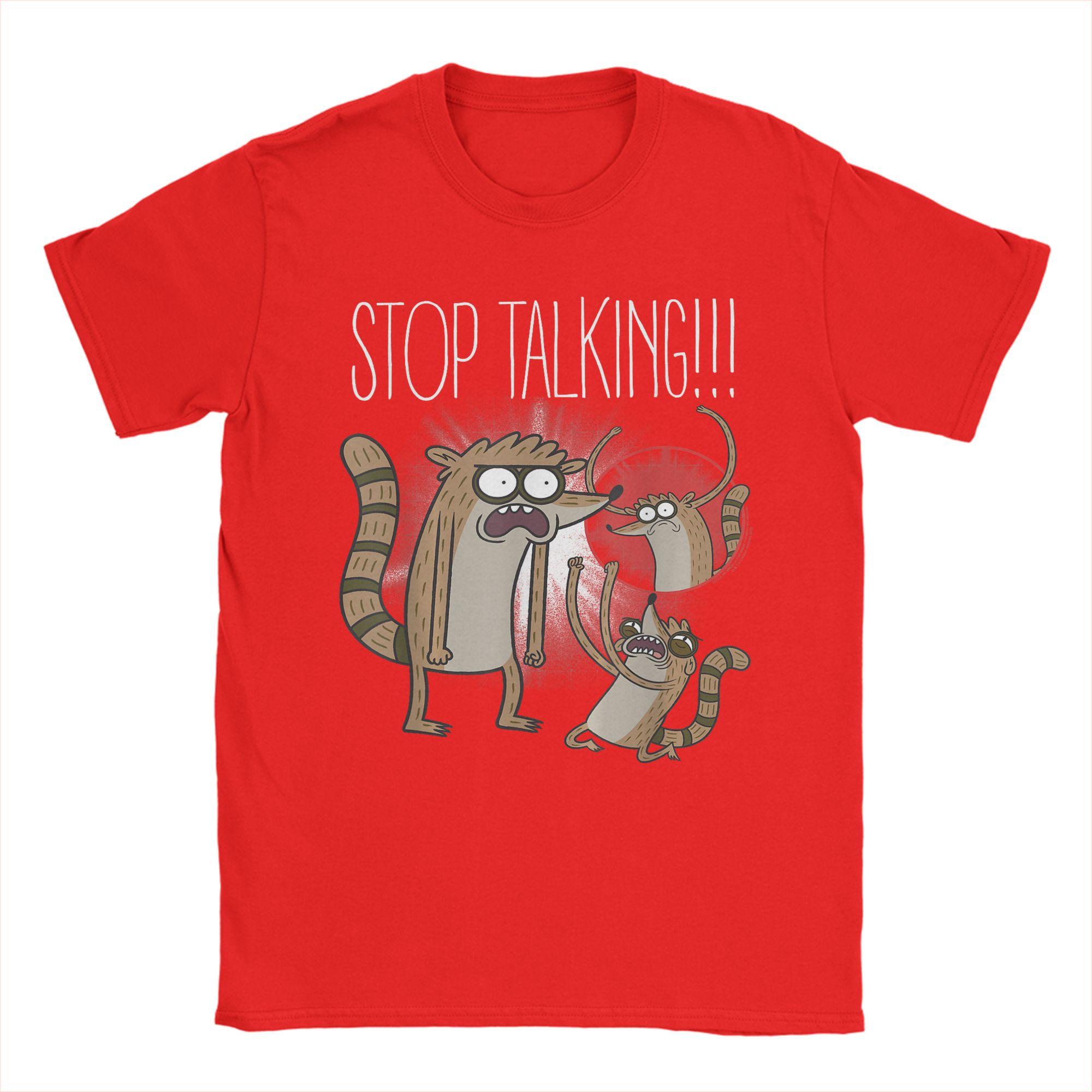 Regular Show Rigby Stop Talking Men T Shirts Hipster Tees Short Sleeve Round Collar TShirt Cotton Graphic Tops S
Regular Show Rigby Stop Talking Men T Shirts Hipster Tees Short Sleeve Round Collar TShirt Cotton Graphic Tops S