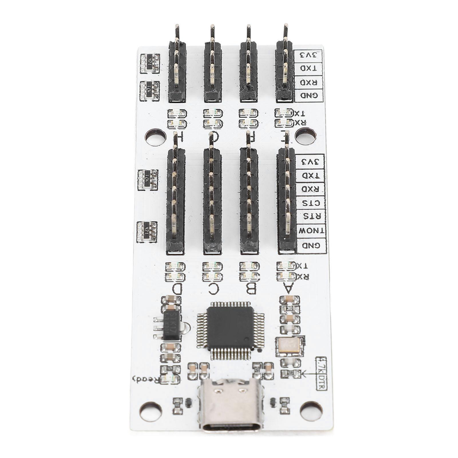 USB to 8 Way TTL Serial Adapter Module 3.3V CH348 Independent Control 1200bps to 6Mbps Type C to TTL Serial Converter
USB to 8 Way TTL Serial Adapter Module 3.3V CH348 Independent Control 1200bps to 6Mbps Type C to TTL Serial Converter