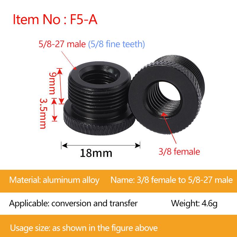 Metal Microphone Stand Conversion Screws 3/8 Female To 5/8 Male Screw Thread Adapter Tripod Screw Adapter For Microphone Stable Clip Cantilever Stand чорний
Metal Microphone Stand Conversion Screws 3/8 Female To 5/8 Male Screw Thread Adapter Tripod Screw Adapter For Microphone Stable Clip Cantilever Stand чорний