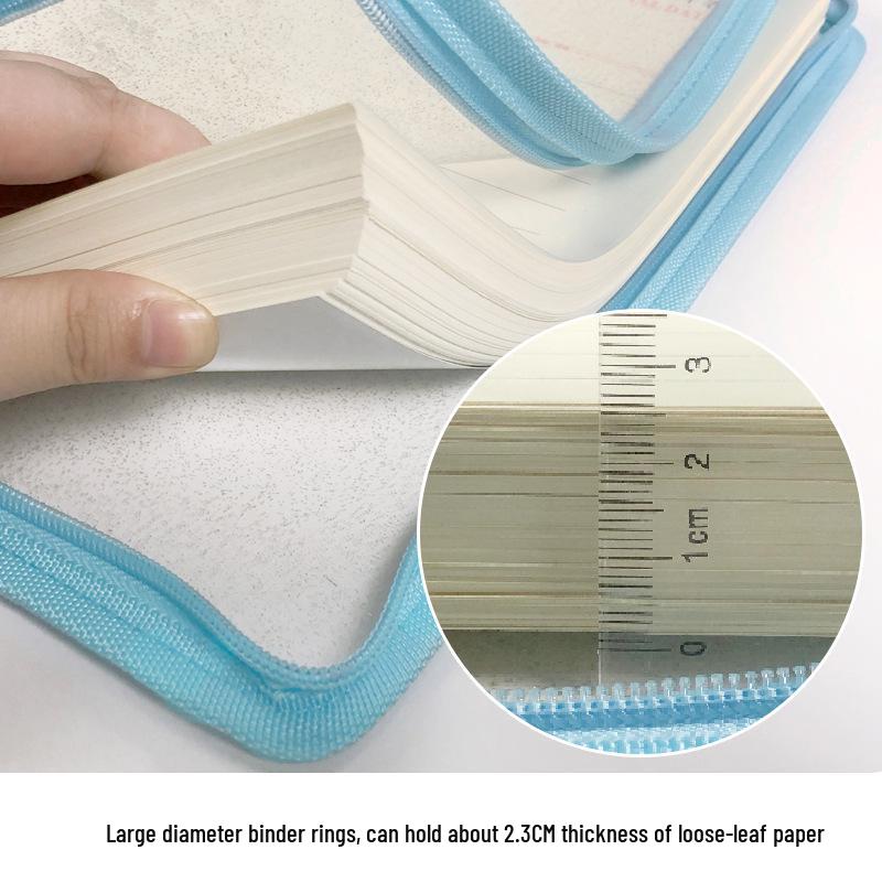 Japanese Style B5 Transparent 9-Hole Zipper Notebook with Gold Glitter - Loose-Leaf Diary & Schedule Planner A6 (6 holes, no pages) фіолетовий/бузковий
Japanese Style B5 Transparent 9-Hole Zipper Notebook with Gold Glitter - Loose-Leaf Diary & Schedule Planner A6 (6 holes, no pages) фіолетовий/бузковий
