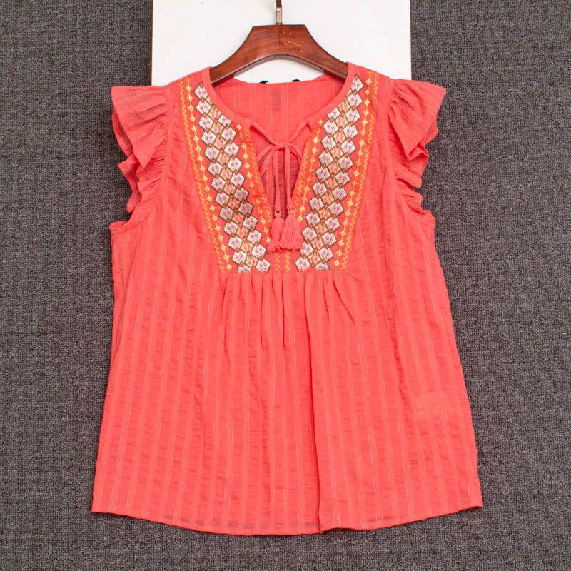 Хлопок Экспорт Одиночный Летний Вышивка V-образный вырез Шнуровка Рукав-лепесток Полоски Пуловер Топы Женские 2024 Новое поступление Самые продаваемые Watermelon red Embroider Tops-NY 36 (Bust size 94)
Хлопок Экспорт Одиночный Летний Вышивка V-образный вырез Шнуровка Рукав-лепесток Полоски Пуловер Топы Женские 2024 Новое поступление Самые продаваемые Watermelon red Embroider Tops-NY 36 (Bust size 94)