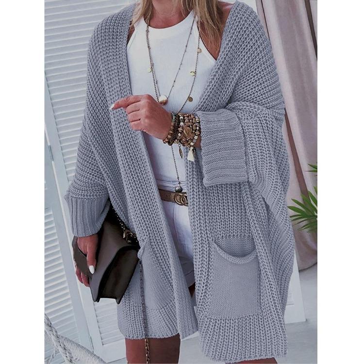 Oversized Cardigan Women Loose Long Sweaters Knitted Coats Autumn Winter Outerwear Ladies S серый
Oversized Cardigan Women Loose Long Sweaters Knitted Coats Autumn Winter Outerwear Ladies S серый