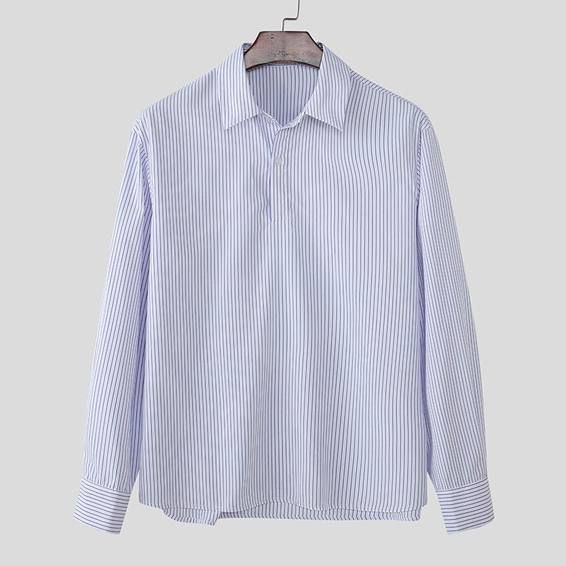 INCERUN Men Lapel Neck Long Sleeve Striped Button Up Casual Shirts Tops 5XL синій
INCERUN Men Lapel Neck Long Sleeve Striped Button Up Casual Shirts Tops 5XL синій