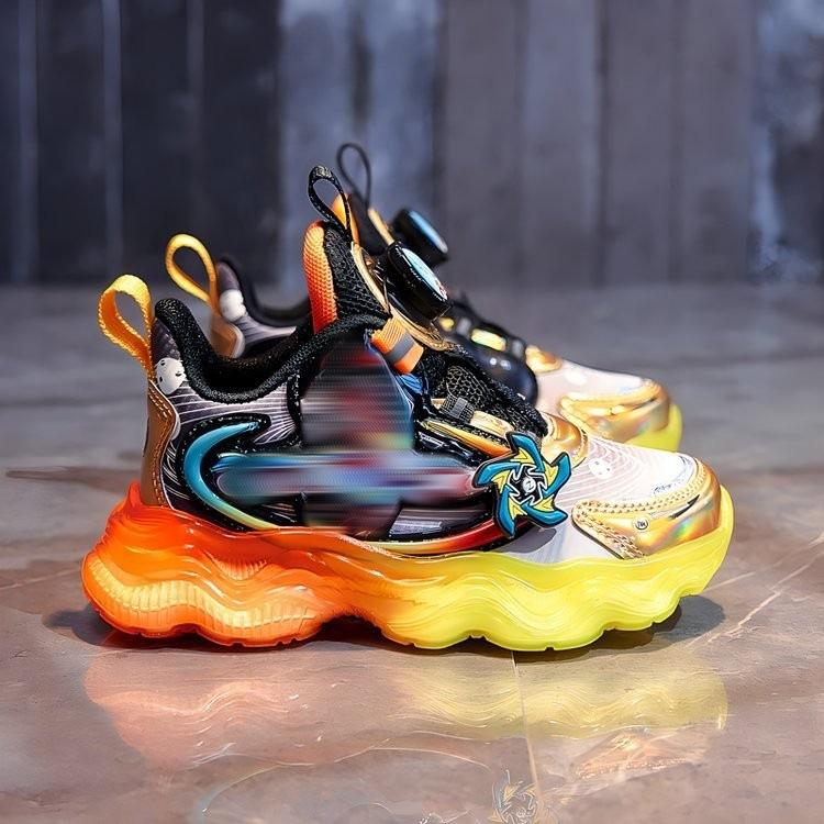 Cartoon Leather Boys Spring Autumn Sports Shoes with Light Rotating Buckle Glowing Non Slip Running Shoes size 25
Cartoon Leather Boys Spring Autumn Sports Shoes with Light Rotating Buckle Glowing Non Slip Running Shoes size 25