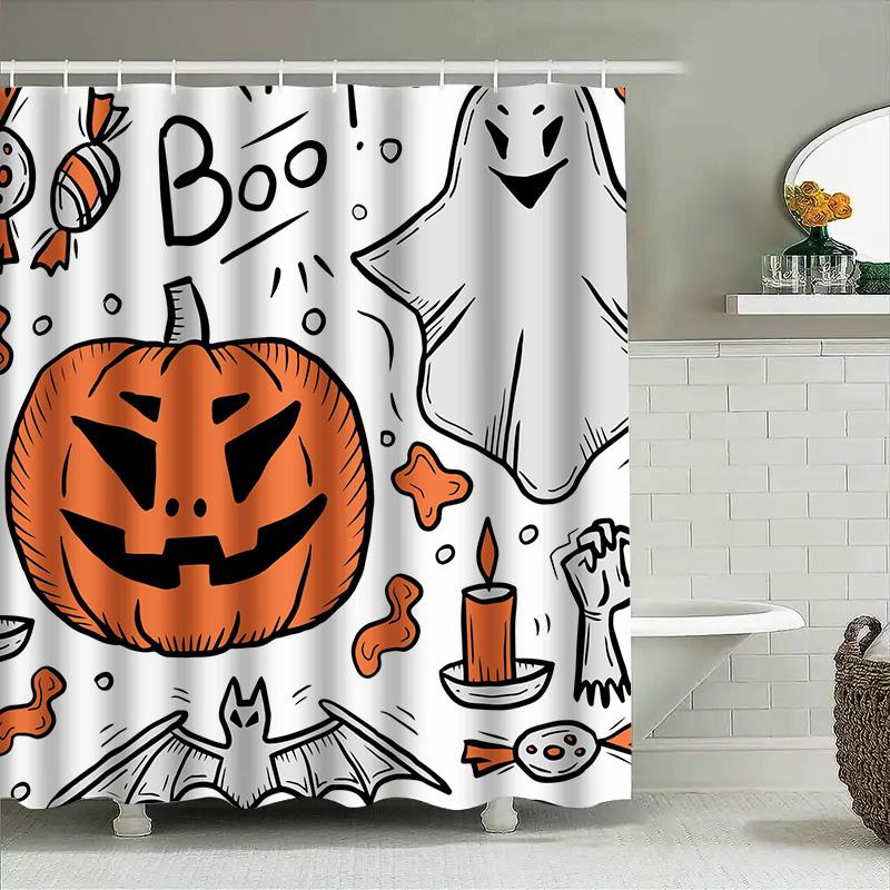 Tuniu Halloween Cartoon Pumpkin Shower Curtain Spooky Bat & Ghosts Decoration For Bathroom Kids Room W60H190(CM)-1 Pcs
Tuniu Halloween Cartoon Pumpkin Shower Curtain Spooky Bat & Ghosts Decoration For Bathroom Kids Room W60H190(CM)-1 Pcs