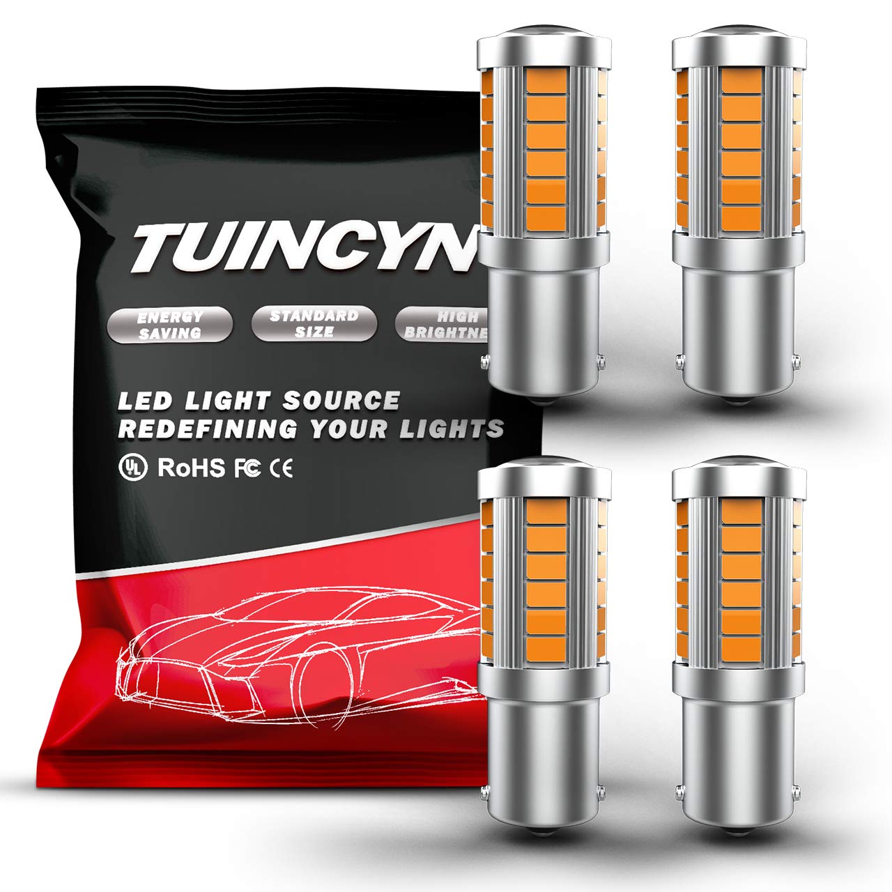 Светодиодная лампа TUINCYN 1156 BA15S P21W Amber 5630 33SMD, 900 люмен, 1141 7056, яркий стоп-сигнал, стояночный фонарь, постоянный ток 12 В, 3,6 Вт (Пакет из 4)
Светодиодная лампа TUINCYN 1156 BA15S P21W Amber 5630 33SMD, 900 люмен, 1141 7056, яркий стоп-сигнал, стояночный фонарь, постоянный ток 12 В, 3,6 Вт (Пакет из 4)