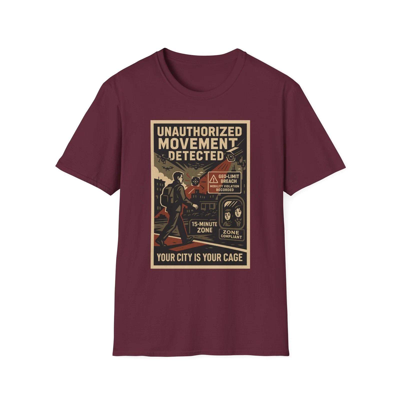 Unauthorized Movement Detected Shirt, American Patriotic Tee, Privacy Rights Tee 3XL
Unauthorized Movement Detected Shirt, American Patriotic Tee, Privacy Rights Tee 3XL