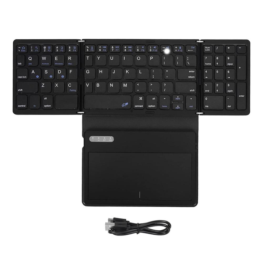 Portable Travel Keyboard with Touchpad Quadruple Folding Pocket-Sized Keyboard Ultra Slim Keyboard for Android/IOS/OS/Win/HMS чорний
Portable Travel Keyboard with Touchpad Quadruple Folding Pocket-Sized Keyboard Ultra Slim Keyboard for Android/IOS/OS/Win/HMS чорний
