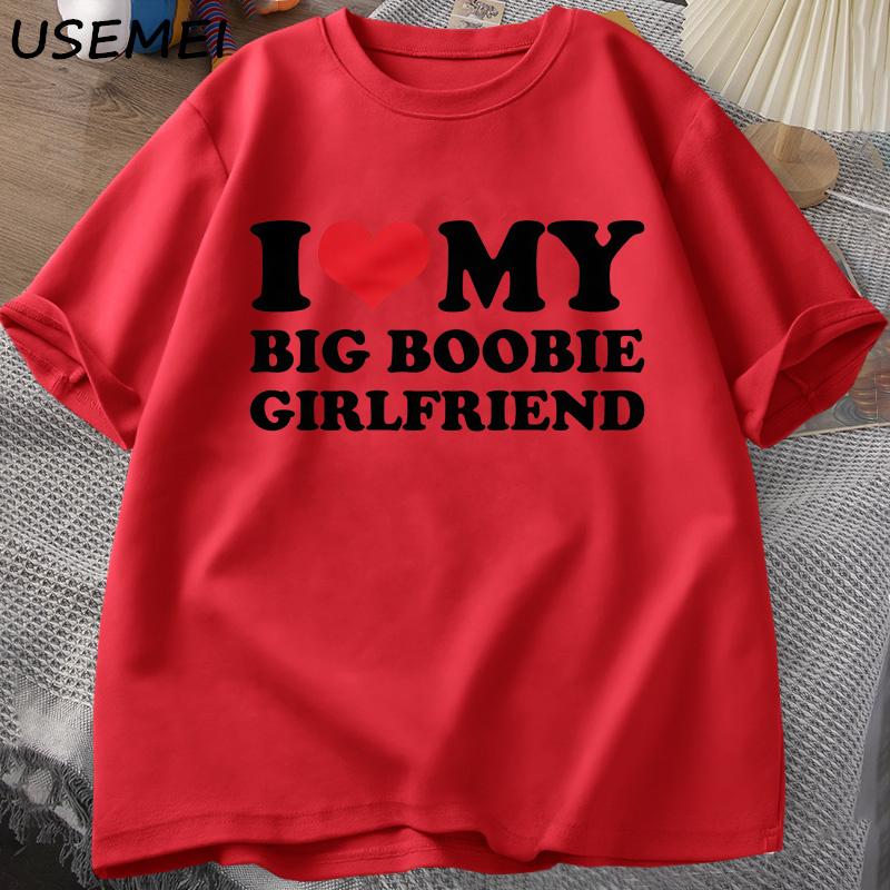 I Heart My Big Boobie Girlfriend T-shirts Men Funny Gift for Him Boyfriend Valentines Day Male Clothes Cotton Tees Shirt XXXL червоний
I Heart My Big Boobie Girlfriend T-shirts Men Funny Gift for Him Boyfriend Valentines Day Male Clothes Cotton Tees Shirt XXXL червоний