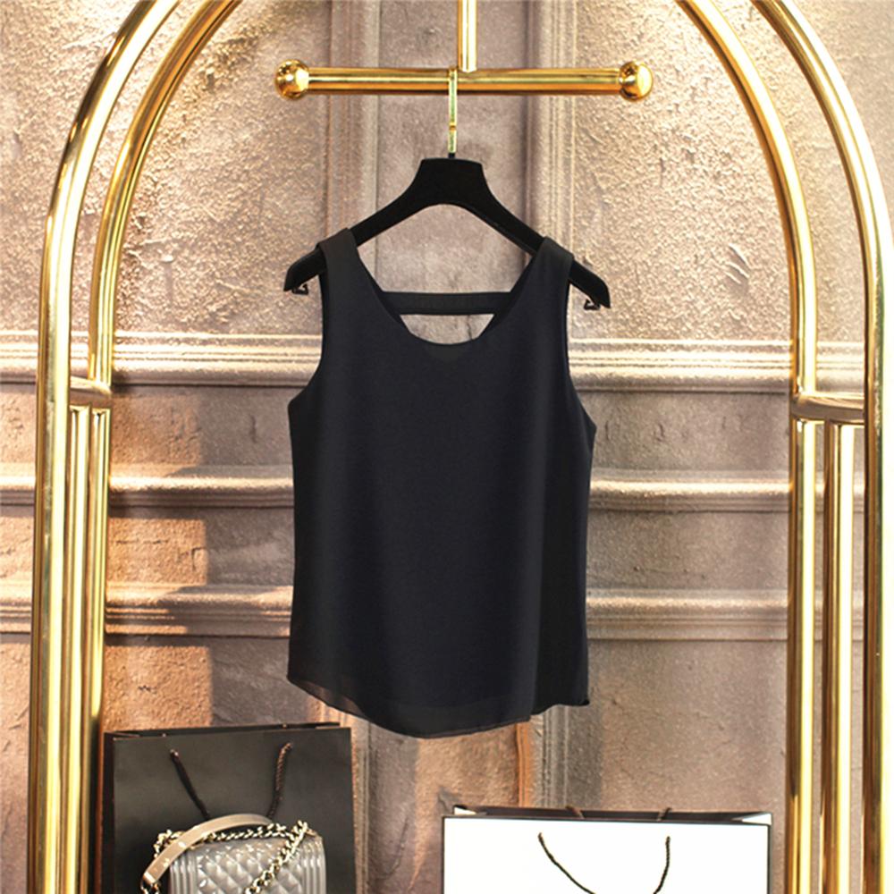 Arrival Casual Shirt Chiffon Vest Female Summer Sleeveless Halter T-shirt V-neck Blouse Loose Inside Cover Bellies S чорний
Arrival Casual Shirt Chiffon Vest Female Summer Sleeveless Halter T-shirt V-neck Blouse Loose Inside Cover Bellies S чорний