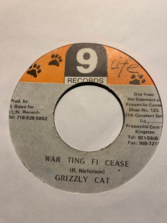 7-дюймовая пластинка GRIZZLY CAT - War Ting Fi Cease NONE 9 Life Records Ямайка Регги, Ска и Даб Б/У
7-дюймовая пластинка GRIZZLY CAT - War Ting Fi Cease NONE 9 Life Records Ямайка Регги, Ска и Даб Б/У