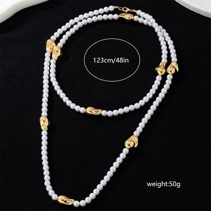 1 fashionable and retro elegant multi-layer imitation pearl-set gemstone women s necklace, suitable for banquet wear білий
1 fashionable and retro elegant multi-layer imitation pearl-set gemstone women s necklace, suitable for banquet wear білий