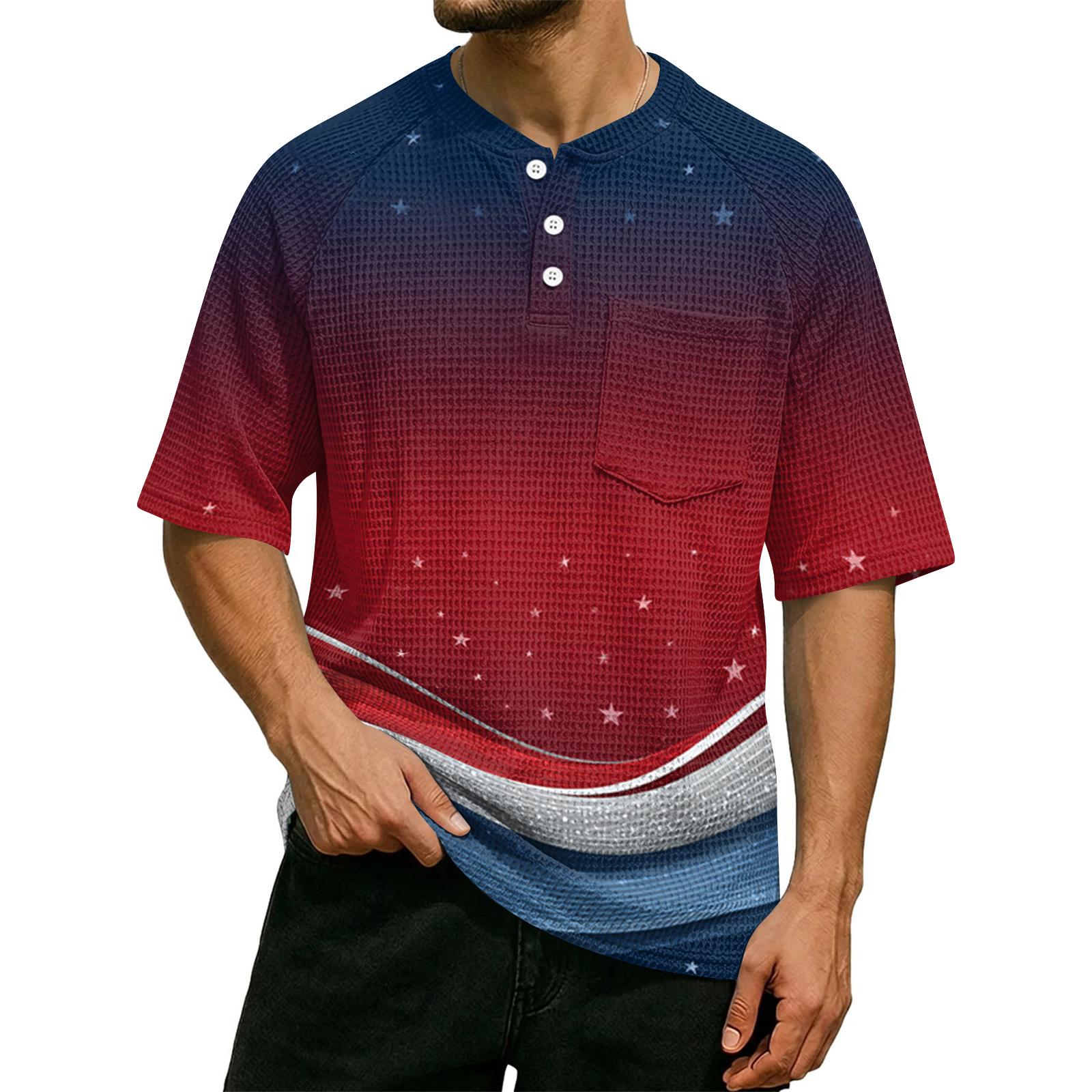 Men s Casual Waffle Knit Short Sleeve Shirt USA Letter Print Lightweight Breathable Summer Top with Button Front XXXL
Men s Casual Waffle Knit Short Sleeve Shirt USA Letter Print Lightweight Breathable Summer Top with Button Front XXXL