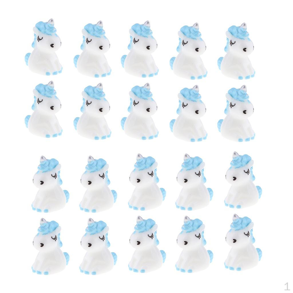 20 шт. Милые статуэтки единорогов из смолы, миниатюрные украшения для сказочного сада, синие
20 шт. Милые статуэтки единорогов из смолы, миниатюрные украшения для сказочного сада, синие