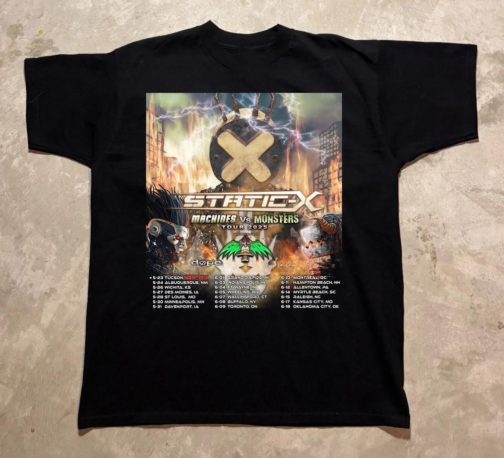 StaticX Machines vs Monster Tour 2025 Black Trend Shirt FN1162 Unisex T-Shirt XXL
StaticX Machines vs Monster Tour 2025 Black Trend Shirt FN1162 Unisex T-Shirt XXL