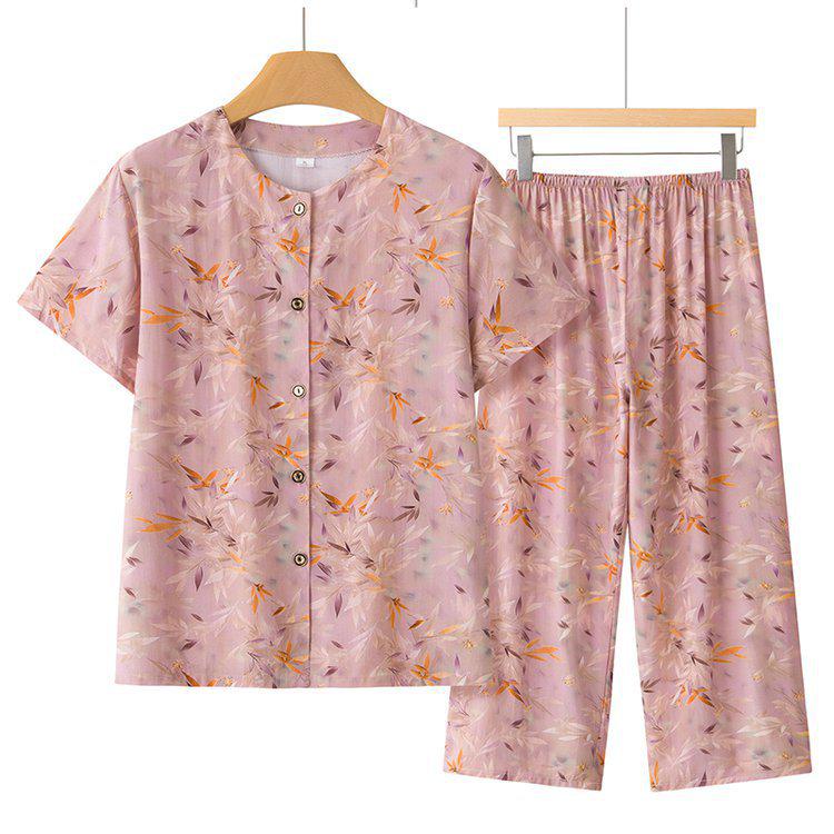 Elderly Women s Cotton Silk Summer Suit - Short Sleeve Cardigan for Moms and Grandmas 2XL (approx. 105-120 jin)
Elderly Women s Cotton Silk Summer Suit - Short Sleeve Cardigan for Moms and Grandmas 2XL (approx. 105-120 jin)