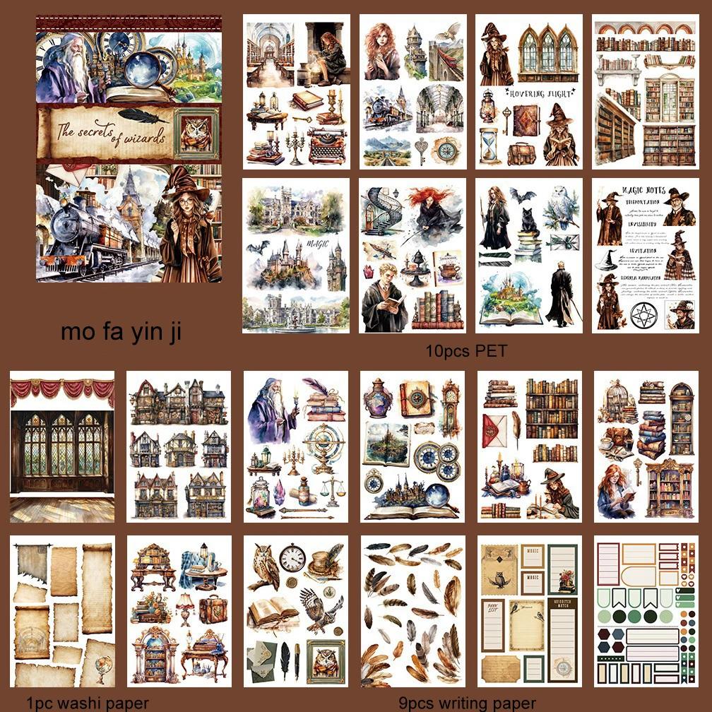 JIANU Vintage Magic Character Flower Landscaping Material Collage Sticker Book Creative DIY Journal Scrapbooking Stationery
JIANU Vintage Magic Character Flower Landscaping Material Collage Sticker Book Creative DIY Journal Scrapbooking Stationery