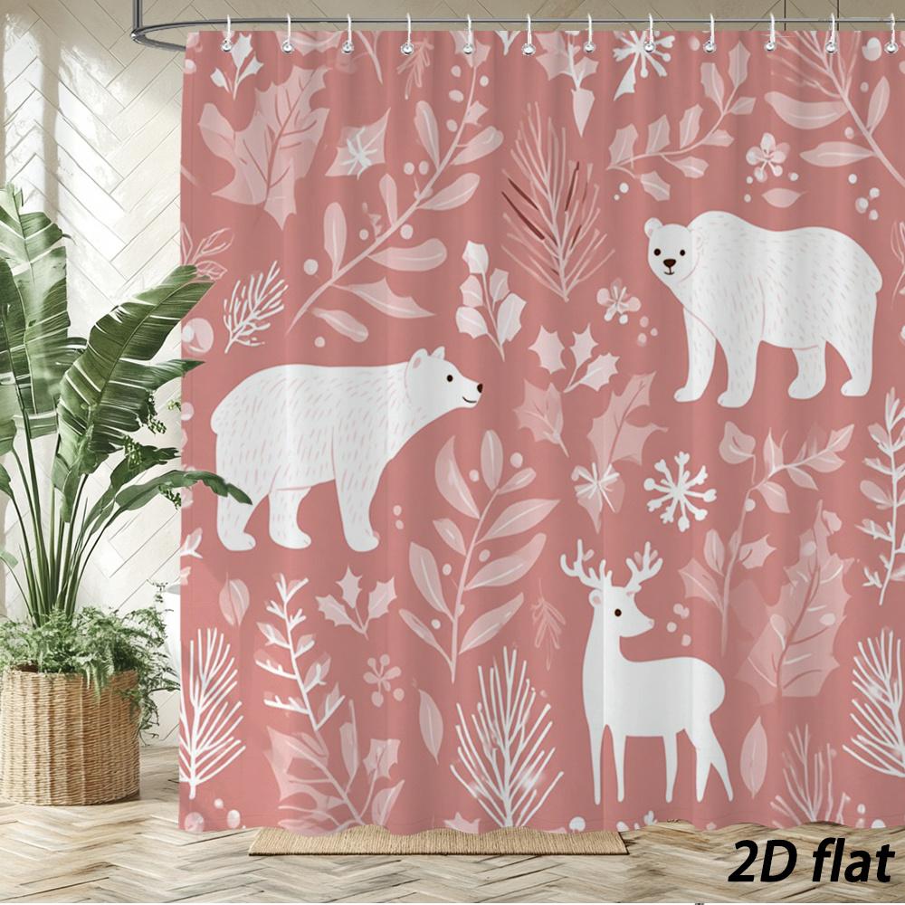 Winter Woodland Shower Curtain – Polar Bears & Deer On Pink Botanical Background, Polyester, Machine Washable, 12 Hooks W60H190(CM)-1 Pcs
Winter Woodland Shower Curtain – Polar Bears & Deer On Pink Botanical Background, Polyester, Machine Washable, 12 Hooks W60H190(CM)-1 Pcs