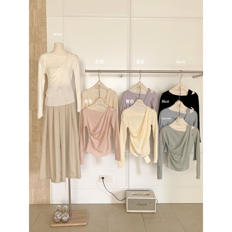 Thirteen Rows Niche Style Pure Desire Asymmetrical Collar Shoulder-Baring Sweater Spring 2025 New Arrival Fake Two-Piece Tops Fog Purple All yards
Thirteen Rows Niche Style Pure Desire Asymmetrical Collar Shoulder-Baring Sweater Spring 2025 New Arrival Fake Two-Piece Tops Fog Purple All yards