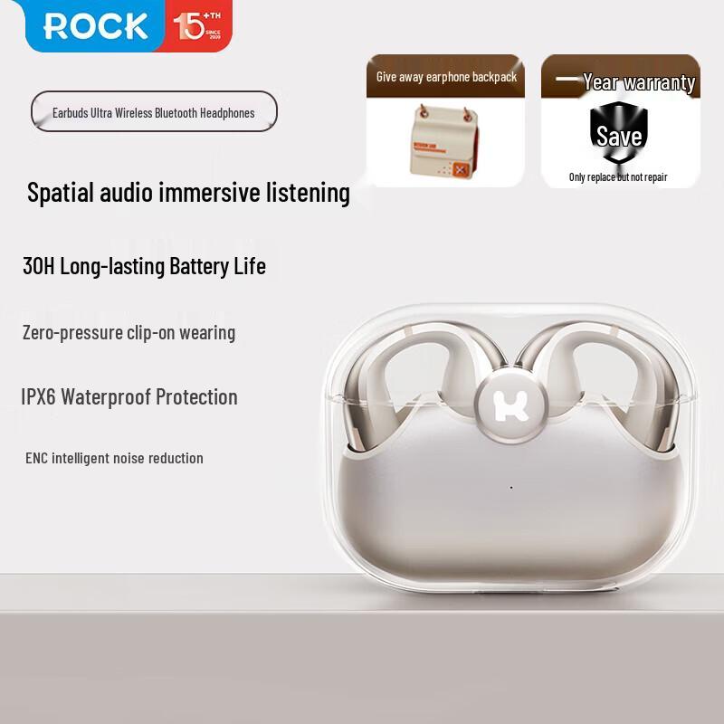 ROCK Ultra Ear Clip Wireless Bluetooth Headset
ROCK Ultra Ear Clip Wireless Bluetooth Headset