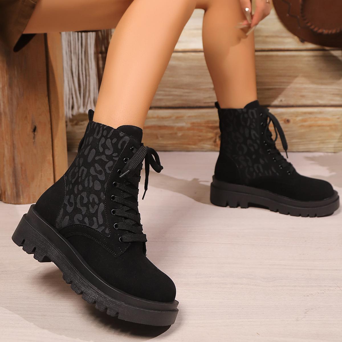 Martin boots women s leopard print round head thick heel thin fashion Martin boots women 36
Martin boots women s leopard print round head thick heel thin fashion Martin boots women 36