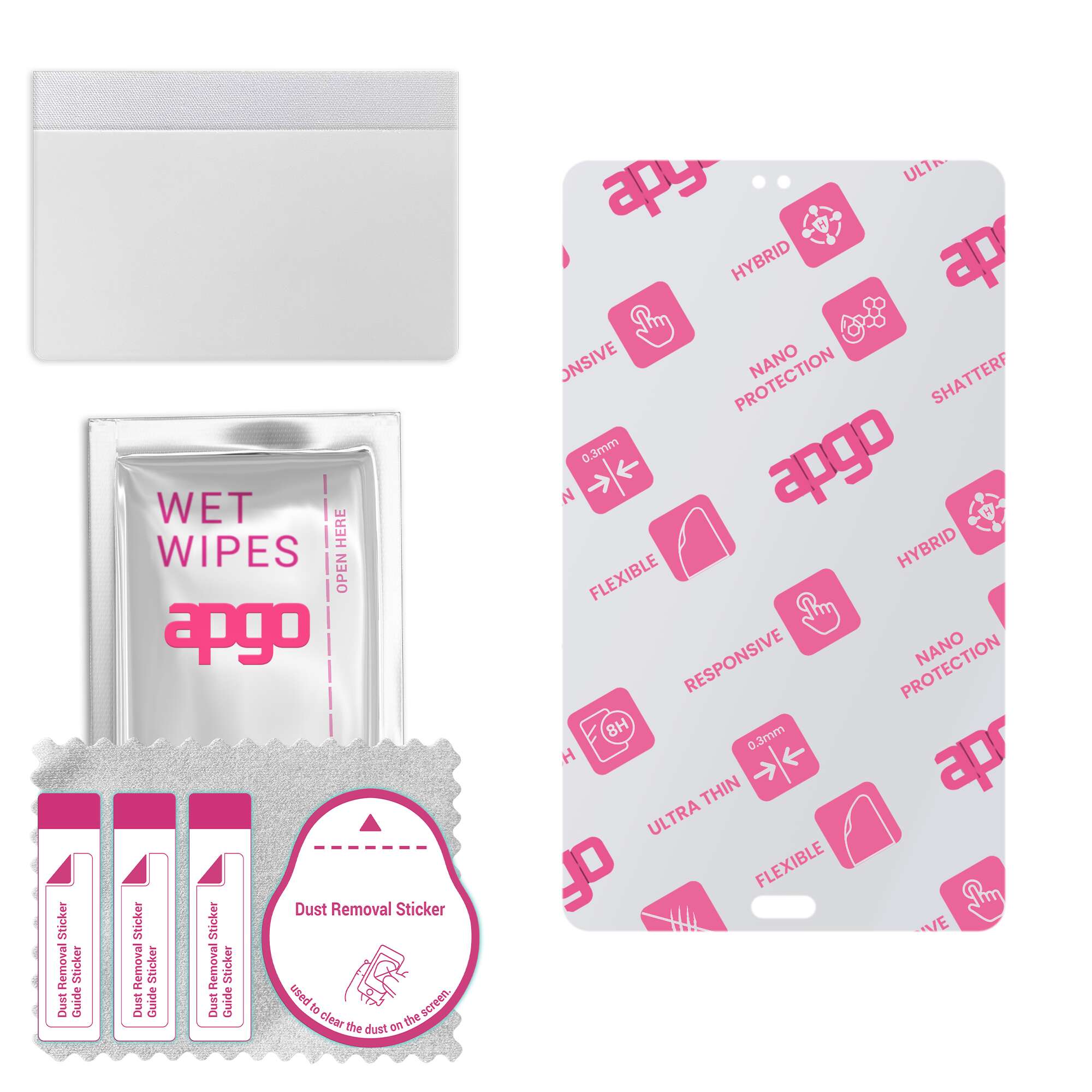 apgo Ultra-Clear Hybrid protective glass compatible with Teclast T8, flexible nano glass, great replacement for tempered glass, scratch-resistant, ful
apgo Ultra-Clear Hybrid protective glass compatible with Teclast T8, flexible nano glass, great replacement for tempered glass, scratch-resistant, ful