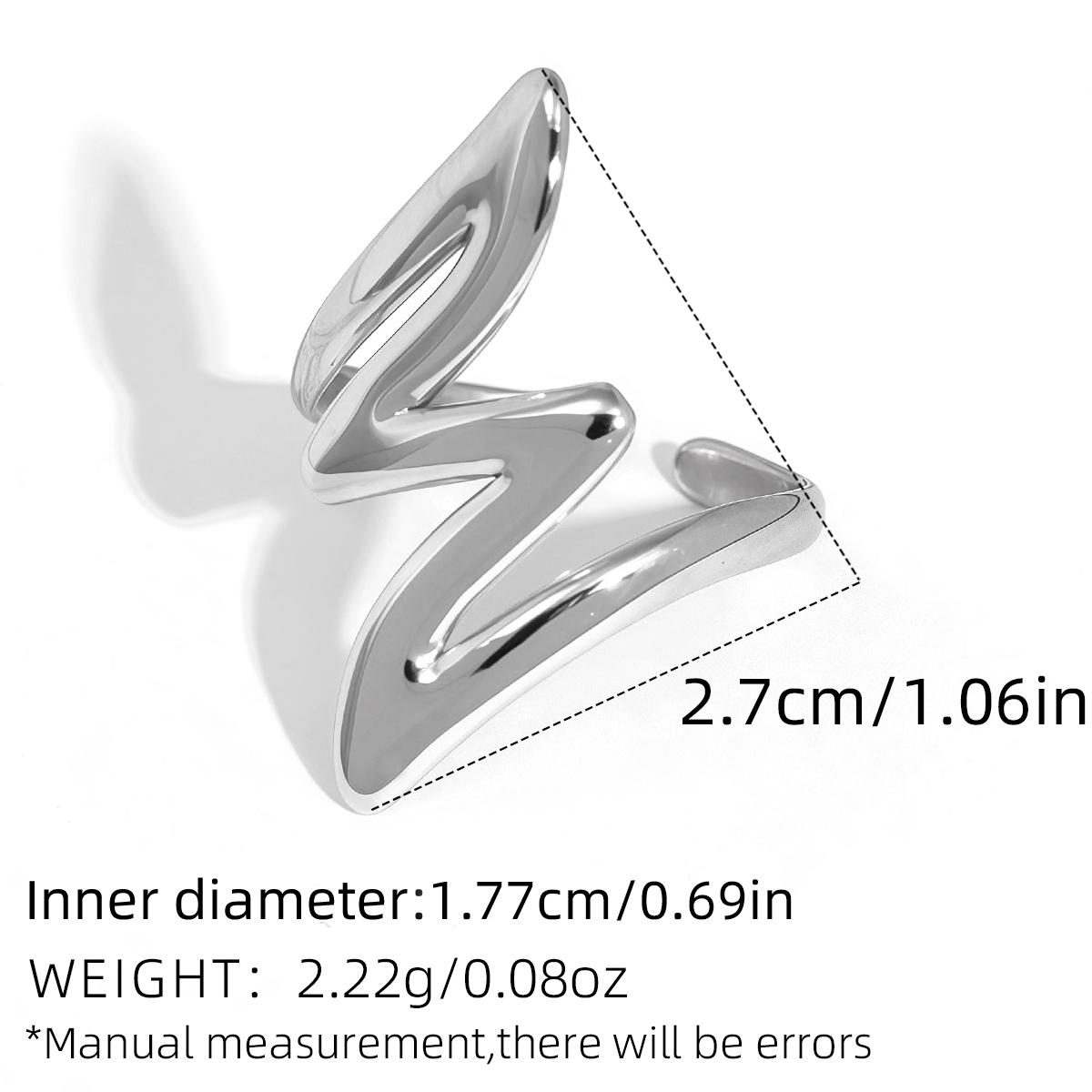 18K Gold Plated Stainless Steel Asymmetric Irregular Lines Open Ring Daily Women Metal Texture Trendy Charm Zircon Bijoux
18K Gold Plated Stainless Steel Asymmetric Irregular Lines Open Ring Daily Women Metal Texture Trendy Charm Zircon Bijoux