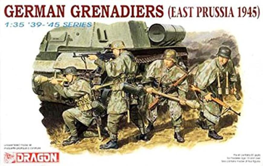 Platz World War II German Army Panzergrenadier East Prussia 1945 Plastic Model DR6057 1/35
Platz World War II German Army Panzergrenadier East Prussia 1945 Plastic Model DR6057 1/35