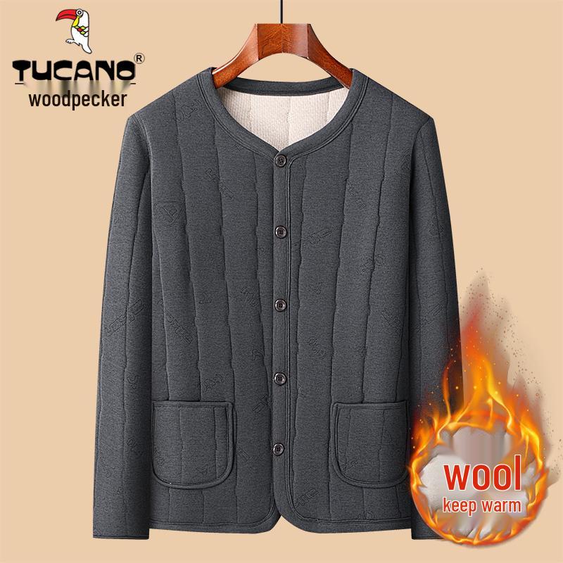 Woodpecker Men s Winter Collarless Cotton Wool Jacket - Middle-aged, Warm, Business Casual. XL (90-120 jin)
Woodpecker Men s Winter Collarless Cotton Wool Jacket - Middle-aged, Warm, Business Casual. XL (90-120 jin)
