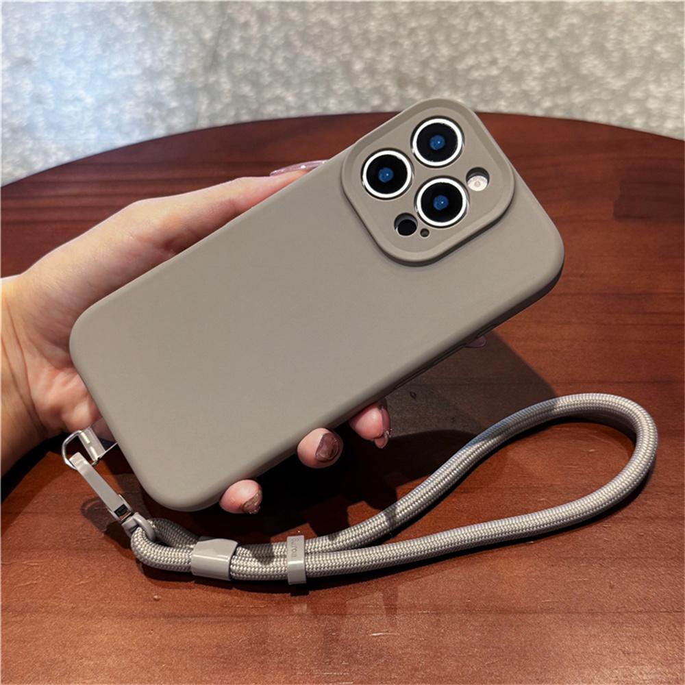 For iPhone 13 Pro Max Case Precise Cutouts Liquid Silicone+PC Phone Cover with Wrist Strap
For iPhone 13 Pro Max Case Precise Cutouts Liquid Silicone+PC Phone Cover with Wrist Strap