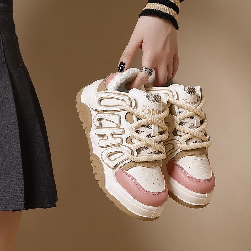 Customized platform bread shoes women s shoes new dad shoes niche design Guochao high street student leisure sports board shoes 35 
Customized platform bread shoes women s shoes new dad shoes niche design Guochao high street student leisure sports board shoes 35