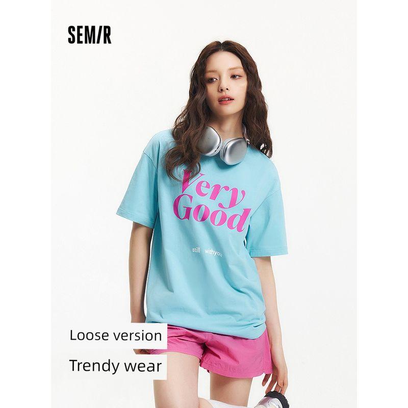 Senma Short sleeve T-shirt Women Mid-Length Loose Letters Trendy Personality 2025 New Summer Moisture Absorption Quick-Drying Clothes Sky Blue 81110 155/80A/S
Senma Short sleeve T-shirt Women Mid-Length Loose Letters Trendy Personality 2025 New Summer Moisture Absorption Quick-Drying Clothes Sky Blue 81110 155/80A/S
