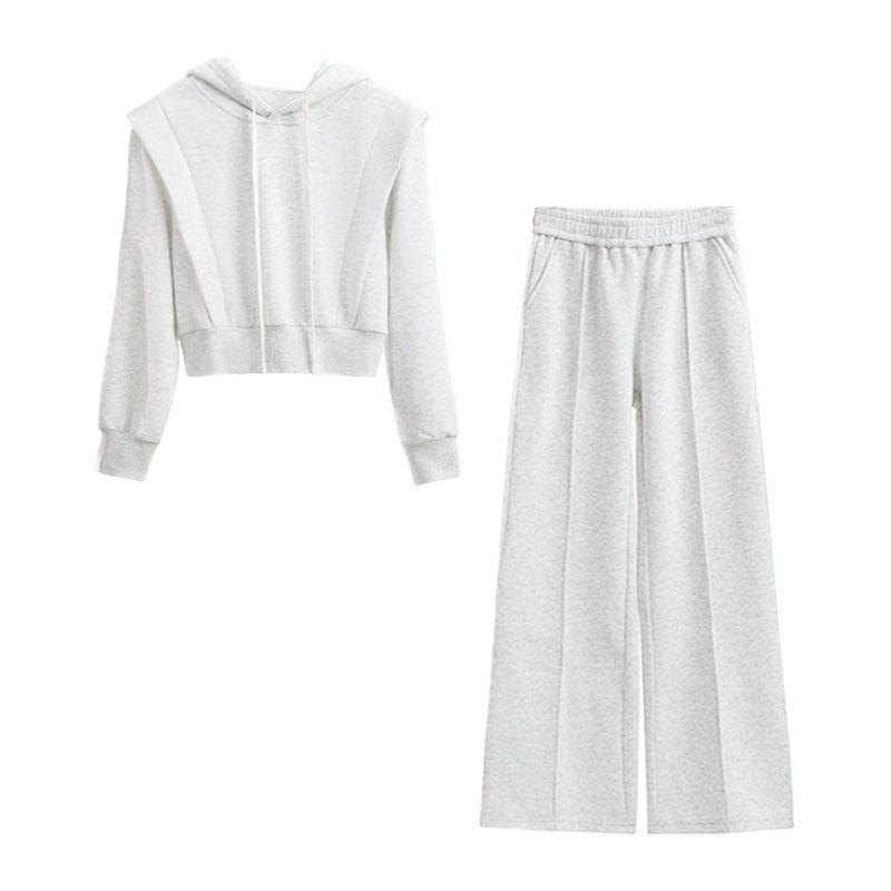 Women s Fall Athleisure: Chic 2-Piece Hooded Sweatshirt & Wide-Leg Pants Set S
Women s Fall Athleisure: Chic 2-Piece Hooded Sweatshirt & Wide-Leg Pants Set S