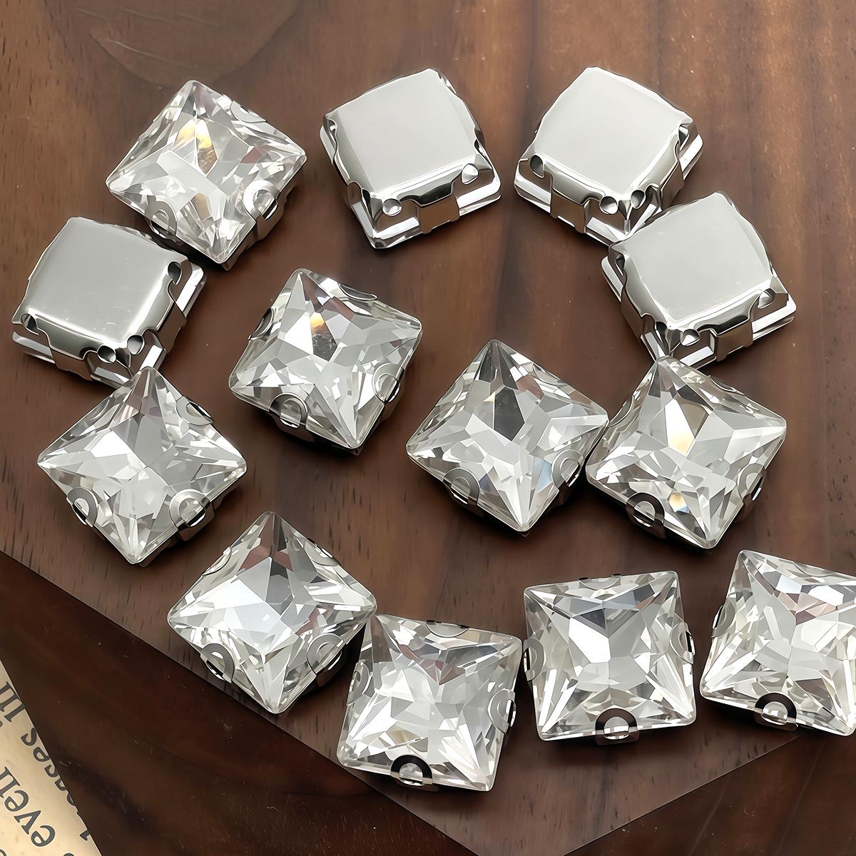 Square Crystal Glass Rhinestones with Claw Marquise Sew On Stone Strass Diamond Metal Base for Wedding Dress Garment Ornament 12x12mm - 20Pcs
Square Crystal Glass Rhinestones with Claw Marquise Sew On Stone Strass Diamond Metal Base for Wedding Dress Garment Ornament 12x12mm - 20Pcs