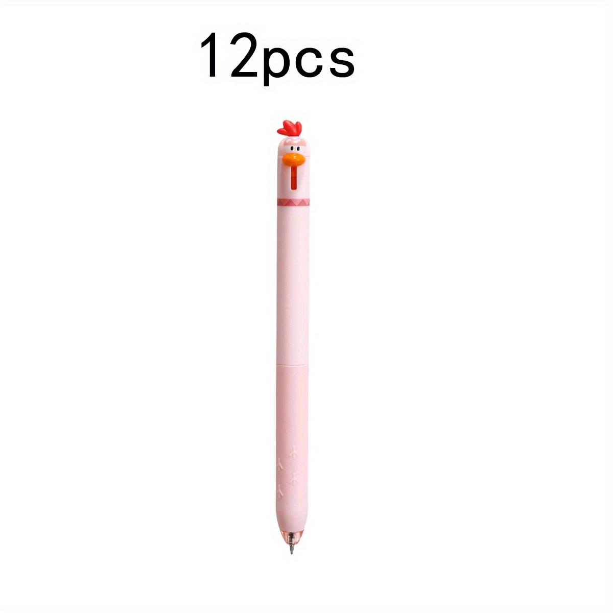 12pcs Funny Gel Pen Chicken Click Pen Stress Relief 0.5mm Fast-Drying Ink for School Office Cute Korean Stationery Back To School
12pcs Funny Gel Pen Chicken Click Pen Stress Relief 0.5mm Fast-Drying Ink for School Office Cute Korean Stationery Back To School