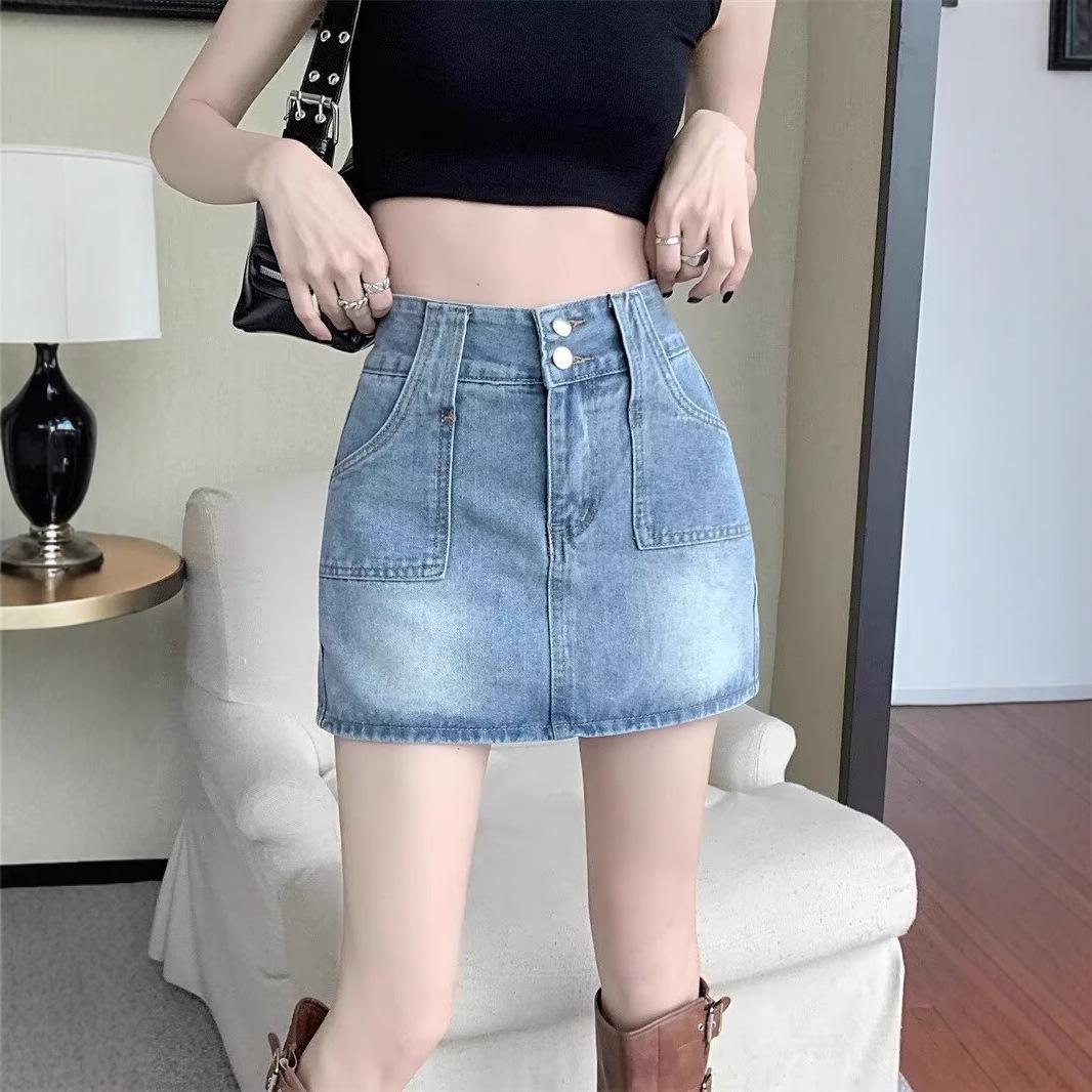 High-Waisted A-line Denim Skirt: Hip-Hugging, Leg-Lengthening, Trendy Internet Celebrity Style XL: Height 155-165CM (121-131 lbs)
High-Waisted A-line Denim Skirt: Hip-Hugging, Leg-Lengthening, Trendy Internet Celebrity Style XL: Height 155-165CM (121-131 lbs)