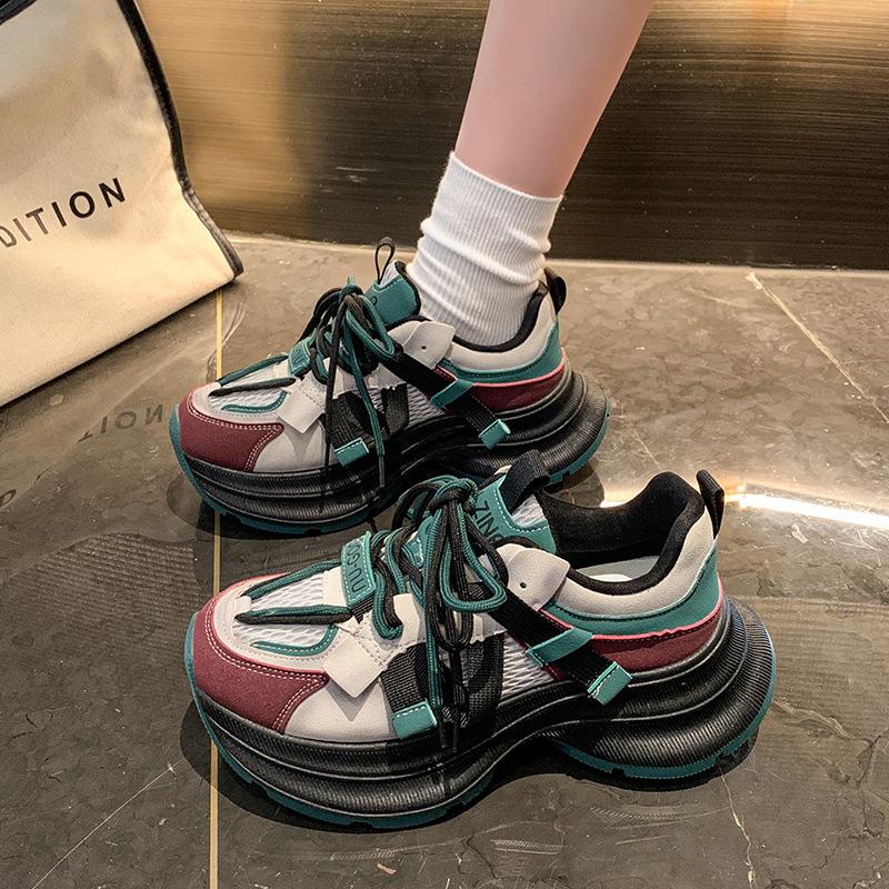 Foreign trade 2024 spring and autumn new heightening lace-up color matching casual non-slip round head outer wear dad shoes sports shoes women 35 сірий колір
Foreign trade 2024 spring and autumn new heightening lace-up color matching casual non-slip round head outer wear dad shoes sports shoes women 35 сірий колір