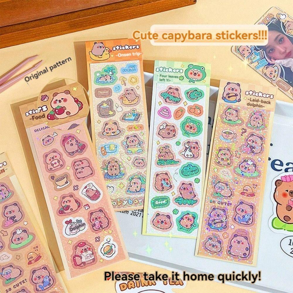 DIY Capybara Cartoon Stickers Glitter Water Bottle Decor New Mug Decorative Decals Girls B
DIY Capybara Cartoon Stickers Glitter Water Bottle Decor New Mug Decorative Decals Girls B