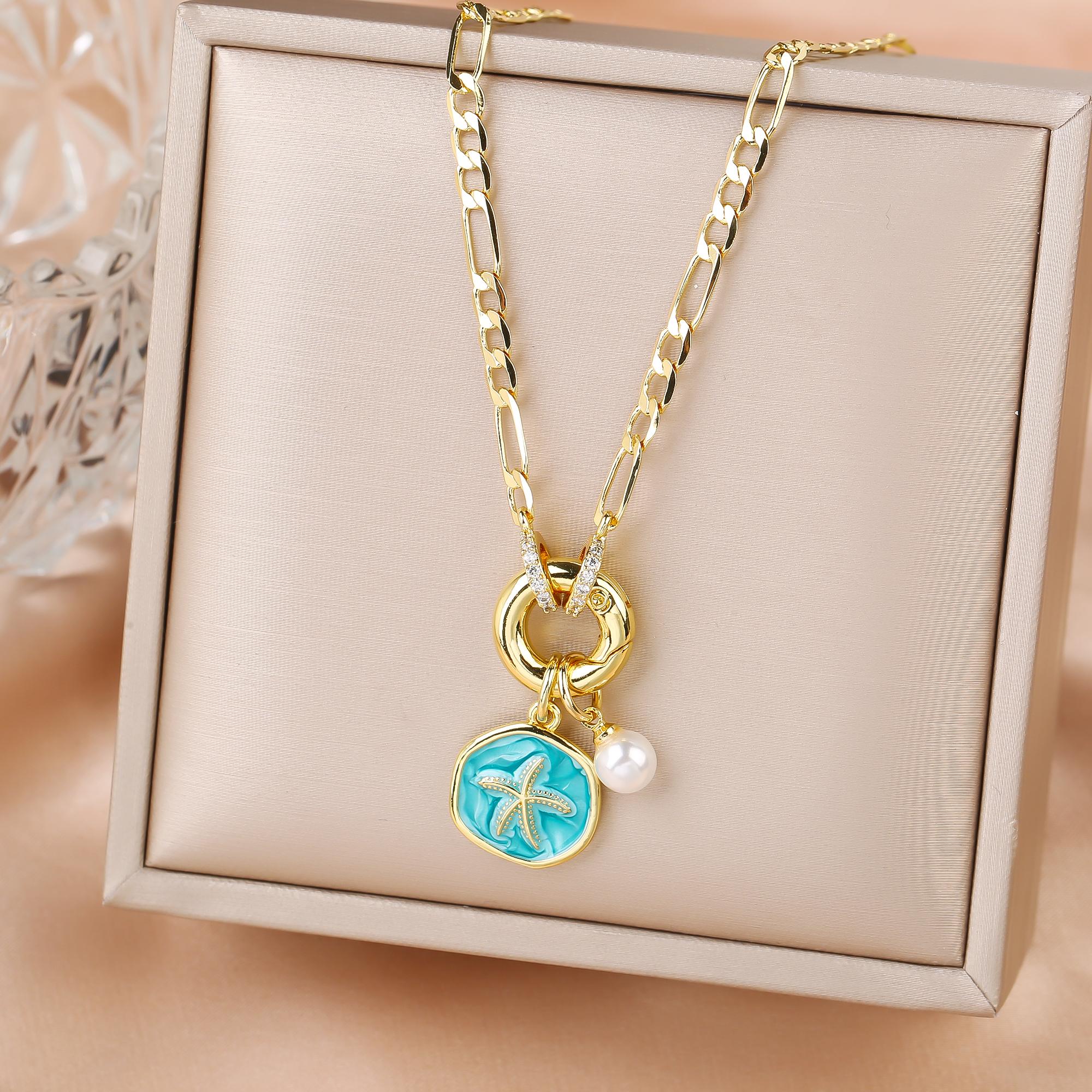 Classic Summer Round Starfish Necklace Choker Simple For Woman Girl Collarbone Chain New Fashion Ocean Zircon Birthday Gift синій
Classic Summer Round Starfish Necklace Choker Simple For Woman Girl Collarbone Chain New Fashion Ocean Zircon Birthday Gift синій