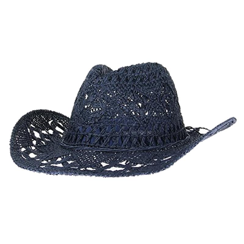 Western Cowboy Straw Hat for Men Wide Brim Hollow Out Summer Beach Sun Cowgirl Hat 56-58cm темно-синього кольору
Western Cowboy Straw Hat for Men Wide Brim Hollow Out Summer Beach Sun Cowgirl Hat 56-58cm темно-синього кольору