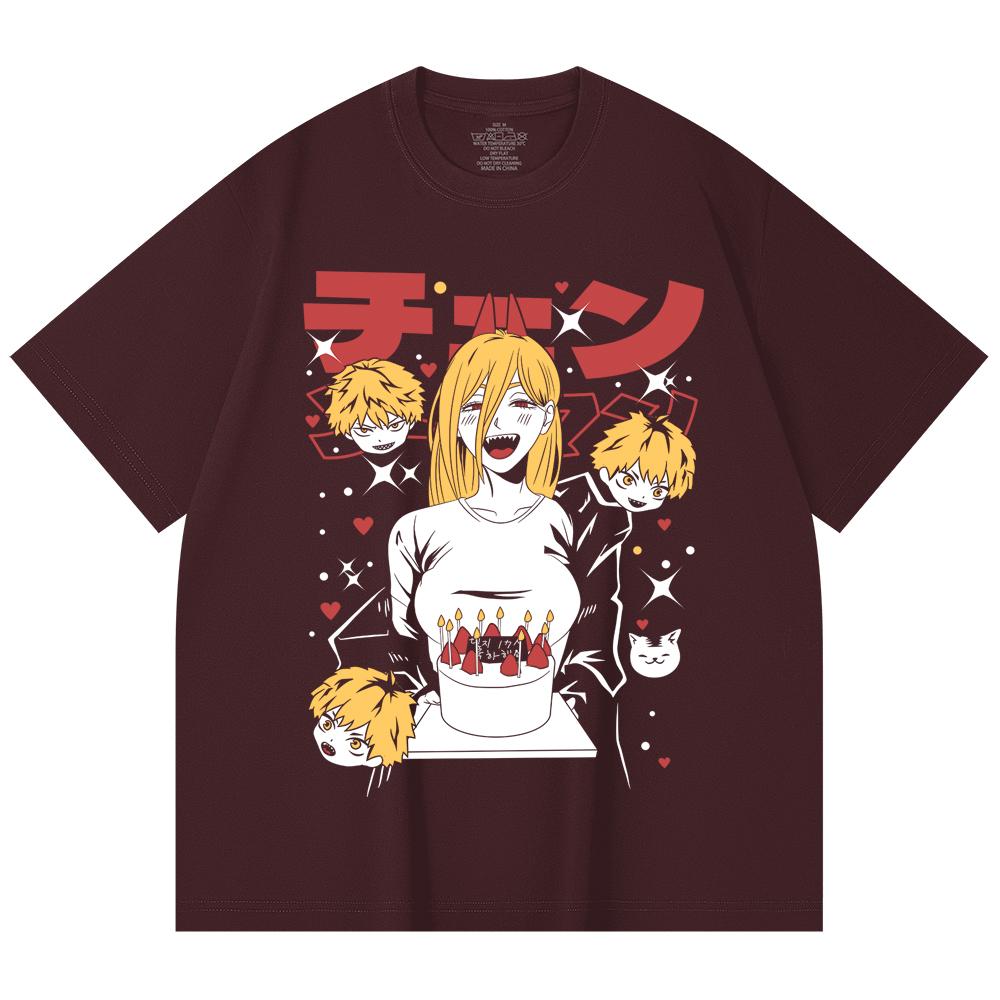 230 Gsm 100% Cotton Chainsaw Man V48 Power Cake Print Unisex Heavy Cotton T Shirt 2XL вина червоного кольору
230 Gsm 100% Cotton Chainsaw Man V48 Power Cake Print Unisex Heavy Cotton T Shirt 2XL вина червоного кольору