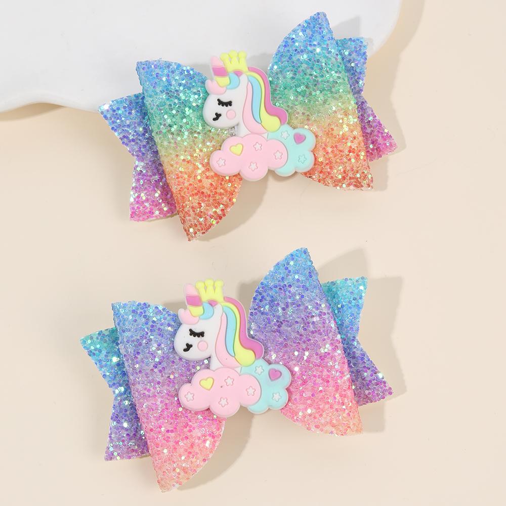 2Pcs Rainbow Unicorn Cartoon Hair Clip Kawaii Sweet Pastel Glitter Bow Hairpin For Girls & Kids Headwear Children s Accessories
2Pcs Rainbow Unicorn Cartoon Hair Clip Kawaii Sweet Pastel Glitter Bow Hairpin For Girls & Kids Headwear Children s Accessories