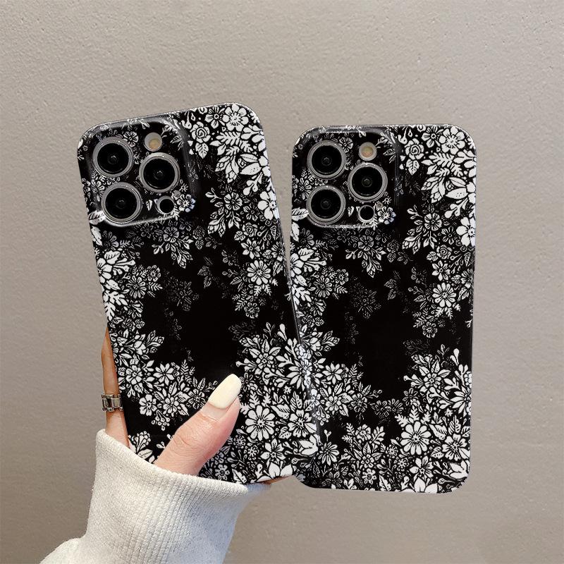 Black Floral iPhone Case: Full Coverage for iPhone 13 Pro Max, iPhone 14, and 15 with Glass Protection iPhone 14 Pro
Black Floral iPhone Case: Full Coverage for iPhone 13 Pro Max, iPhone 14, and 15 with Glass Protection iPhone 14 Pro