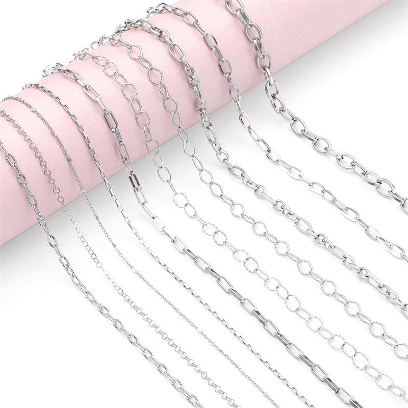 DIY Stainless Steel 304 & Titanium Steel Fine Chain for Keychains, Advertising Display, Bags, and Jewelry. 1 meter/bag
DIY Stainless Steel 304 & Titanium Steel Fine Chain for Keychains, Advertising Display, Bags, and Jewelry. 1 meter/bag
