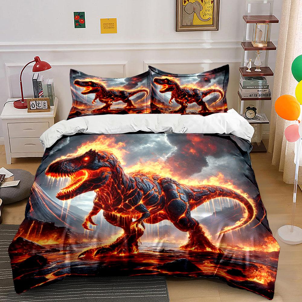 Fiery dinosaur amidst lava. Bedding sets Duvet cover sets Duvet covers Pillowcases(1 * Duvet Cover 2 * Pillowcases without duvet insert) 135x200cm
Fiery dinosaur amidst lava. Bedding sets Duvet cover sets Duvet covers Pillowcases(1 * Duvet Cover 2 * Pillowcases without duvet insert) 135x200cm